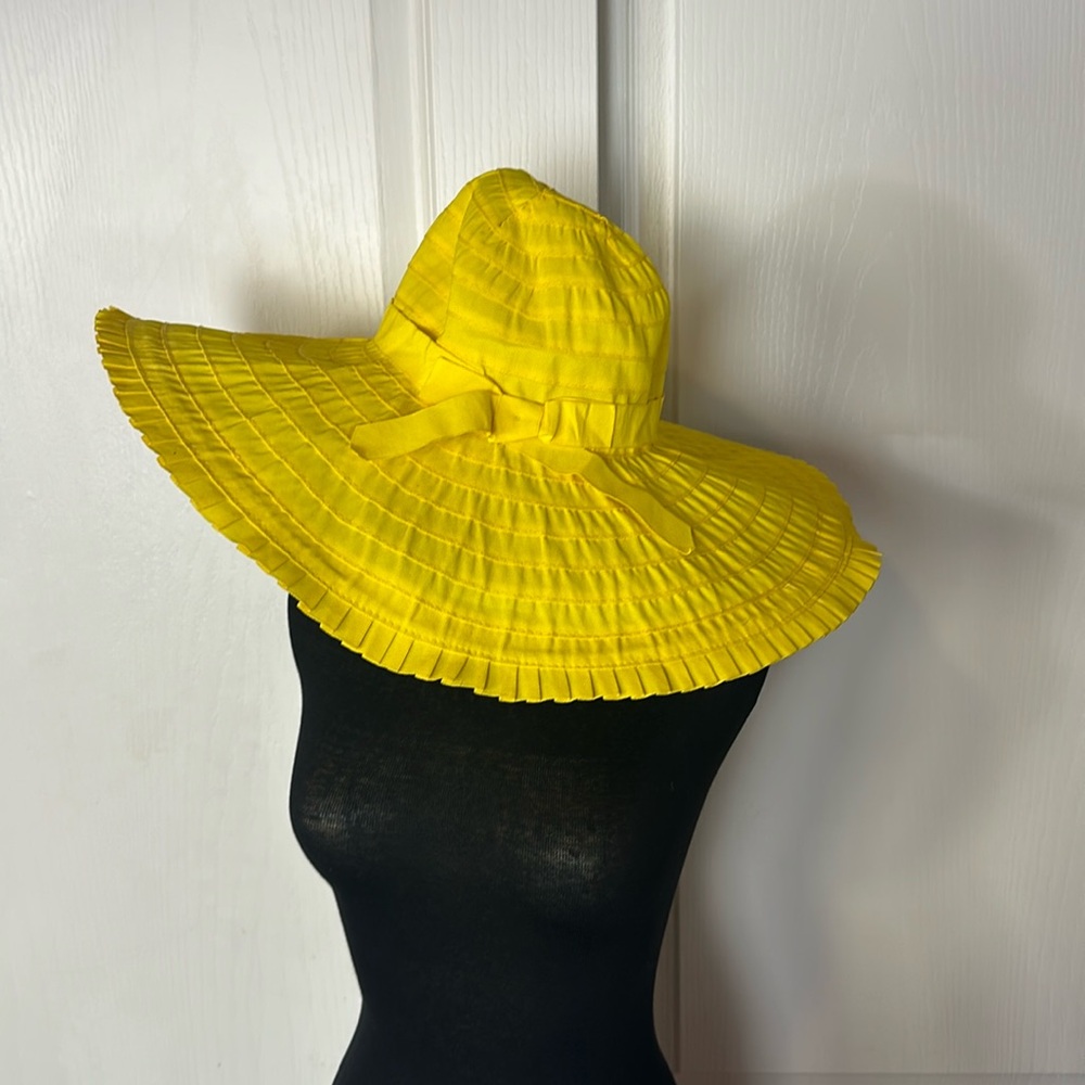 YELLOW MAGID HATS SUN HAT WIDE BRIM FLOPPY
